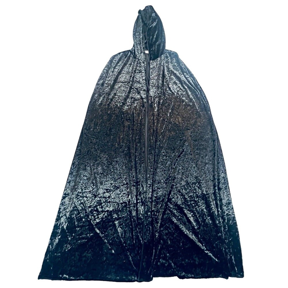 Spirit Black Hooded Cloak Cape One Size Adult Unisex Halloween Costume